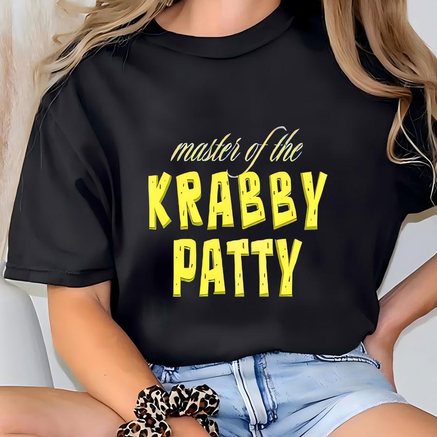 Sponge Apron - Master Of The Krabby Patty Apron - Cartoon Apron - Chef Apron - Mom Apron - Halloween Gift - Baking Gift - Chef Gift T-shirt