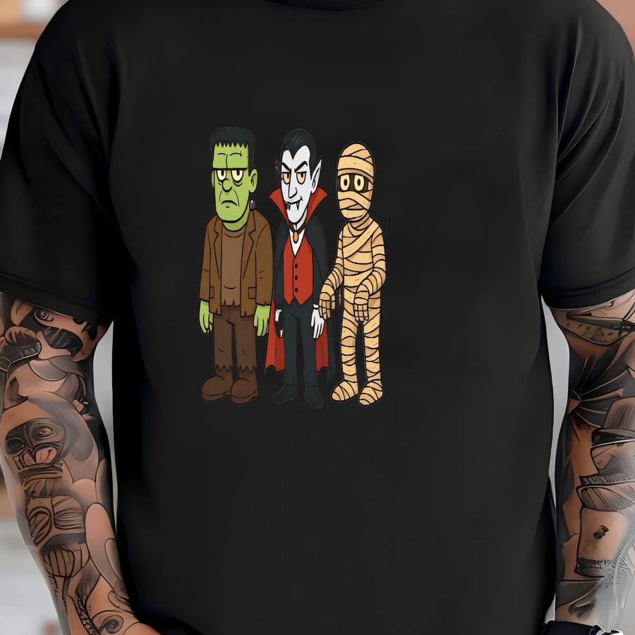 Halloween Monster Top Halloween Tee Fall Fashion Sweatshirt Design Monster Character Halloween Clothing Casual Wear Fall Style Monster T-shirt