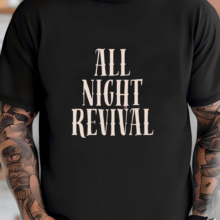 All Night Revival Crop Tee, Festival Tee, Concert Merch, Revival, Red Dirt Outfit, Women’s Crop Top T-shirt