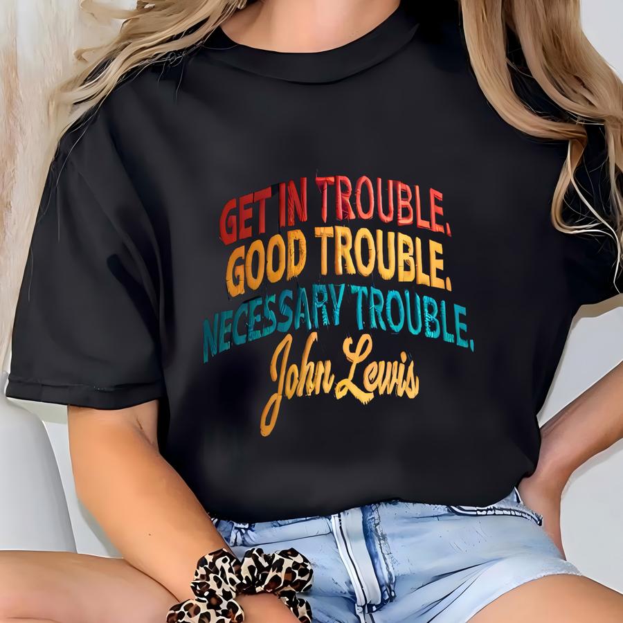 Retro Jw Hat, Good Trouble Dad Cap, Necessary Trouble Hat, Civil Rights Hat, Protest Hat T-shirt