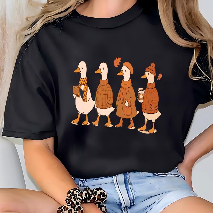 Cozy Goose Hoodie: Fall Tee T-shirt