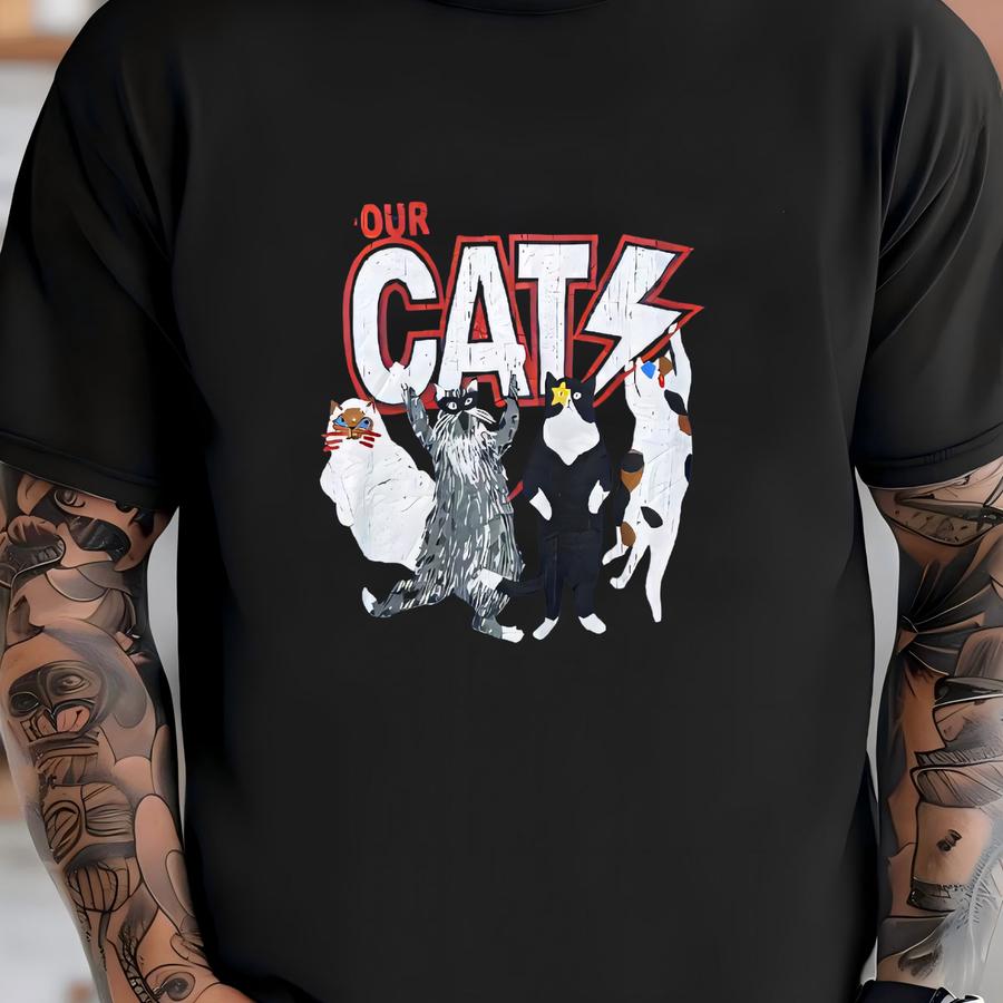 Graniph Four Cats Hoodie Size Medium Boxy Tshirt Women’s T-shirt