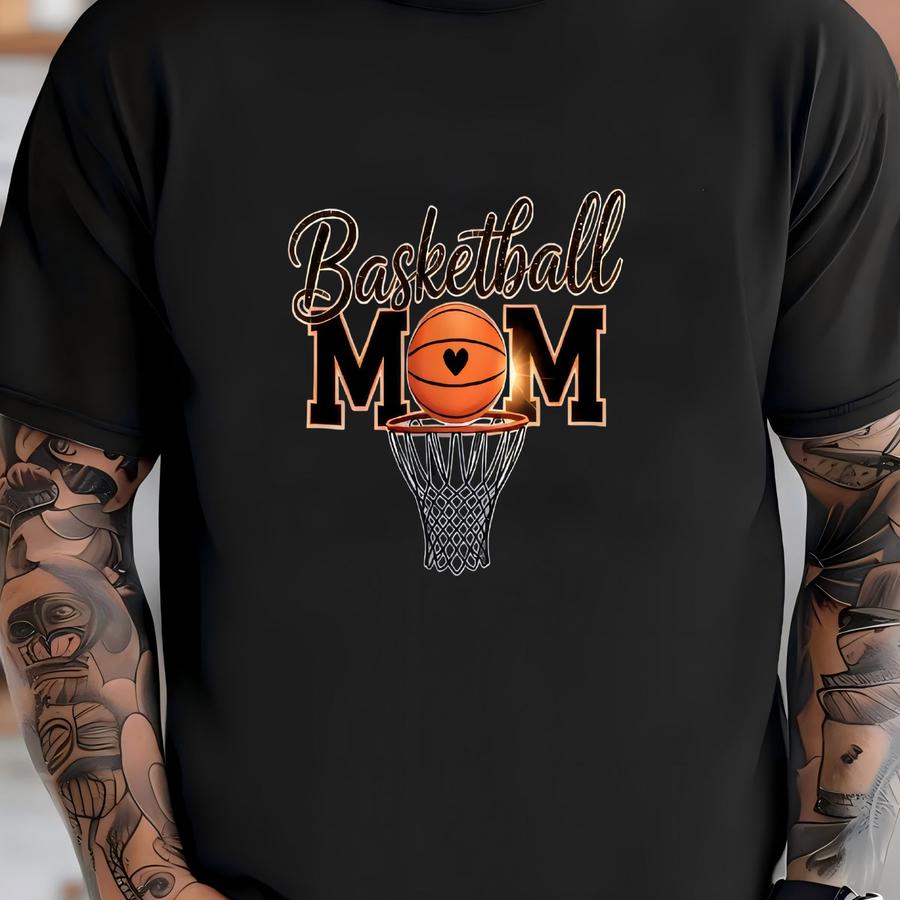 My Heart Is On That Court – True Basketball Mom Love Shirt, Sweatshirt Or Hoodies T-shirt