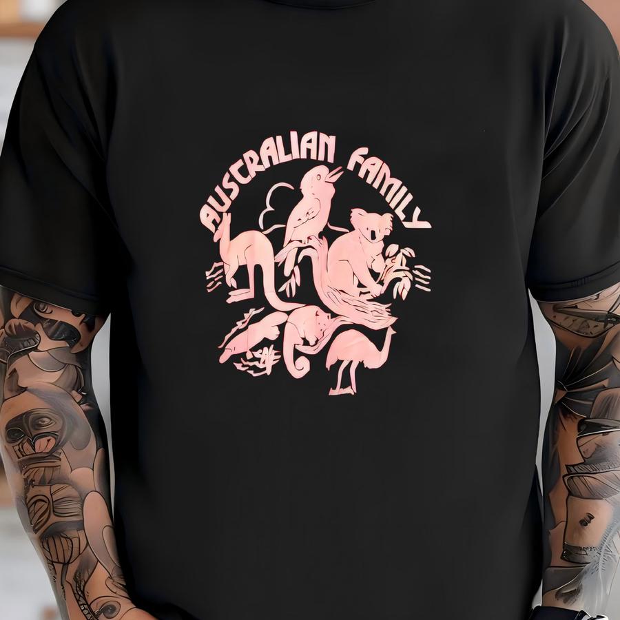 Vintage Australian Family Animal Hoodie Size Small Women’s T-shirt