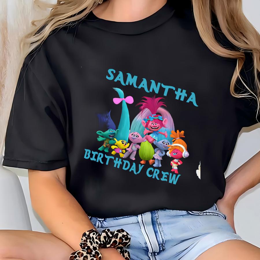 Trolls Birthday Shirt Personalized – Trolls Birthday Girl Tee - Trolls Matching Family Shirts – Trolls Party Outfits For Kid - Trolls Gift T-shirt