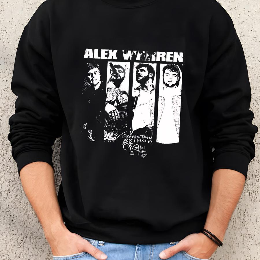 Alex Warren Tour 2025 Vintage Shirt, Alex Warren Graphic Shirt Fan Gift Official Merch, Music Fan Shirt Sweatshirt