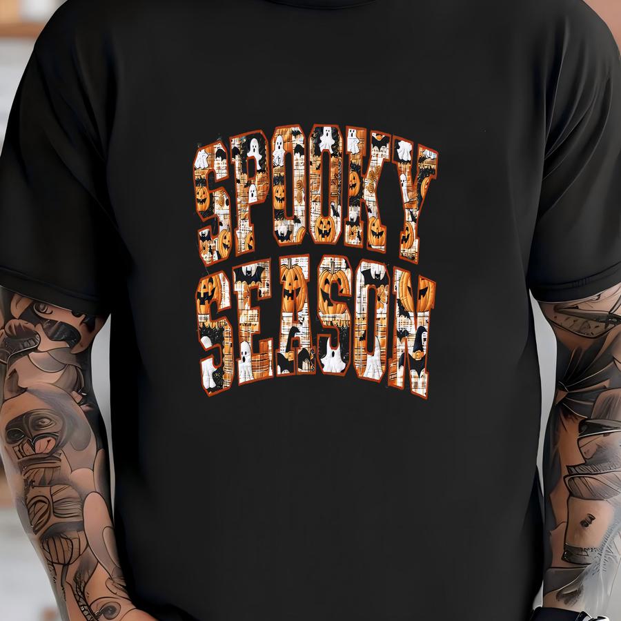 ® Shirt, Spooky Season Shirt, Halloween 2025 Shirt, Halloween Ghost, Pumpkin Halloween, Fall Shirt, Ghost Floral, Spooky Vibes T-shirt