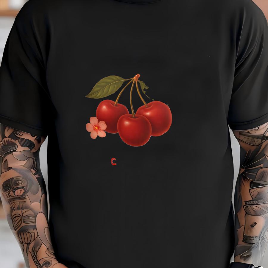 Fresh Ripe Cherry Vintage Fruit Shirt | Offdanforth Essentials Collection, Fruit Graphic Tee, Cute Summer Shirt, Gift For Fruit Lovers T-shirt