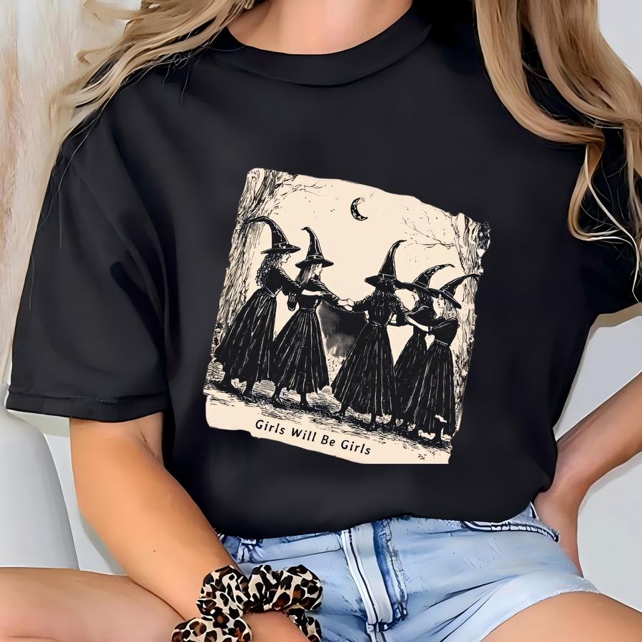 Vintage Witchy Vibes Hoodie: Funny Retro Halloween Shirt T-shirt