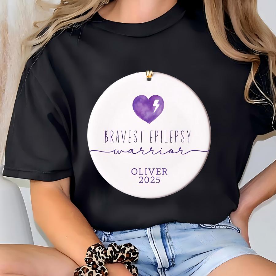 Epilepsy Ornament Epilepsy Ornaments Epilepsy Warrior Gift Epilepsy Gift Epilepsy Christmas Ornament Epilepsy Awareness Epilepsy Support T-shirt