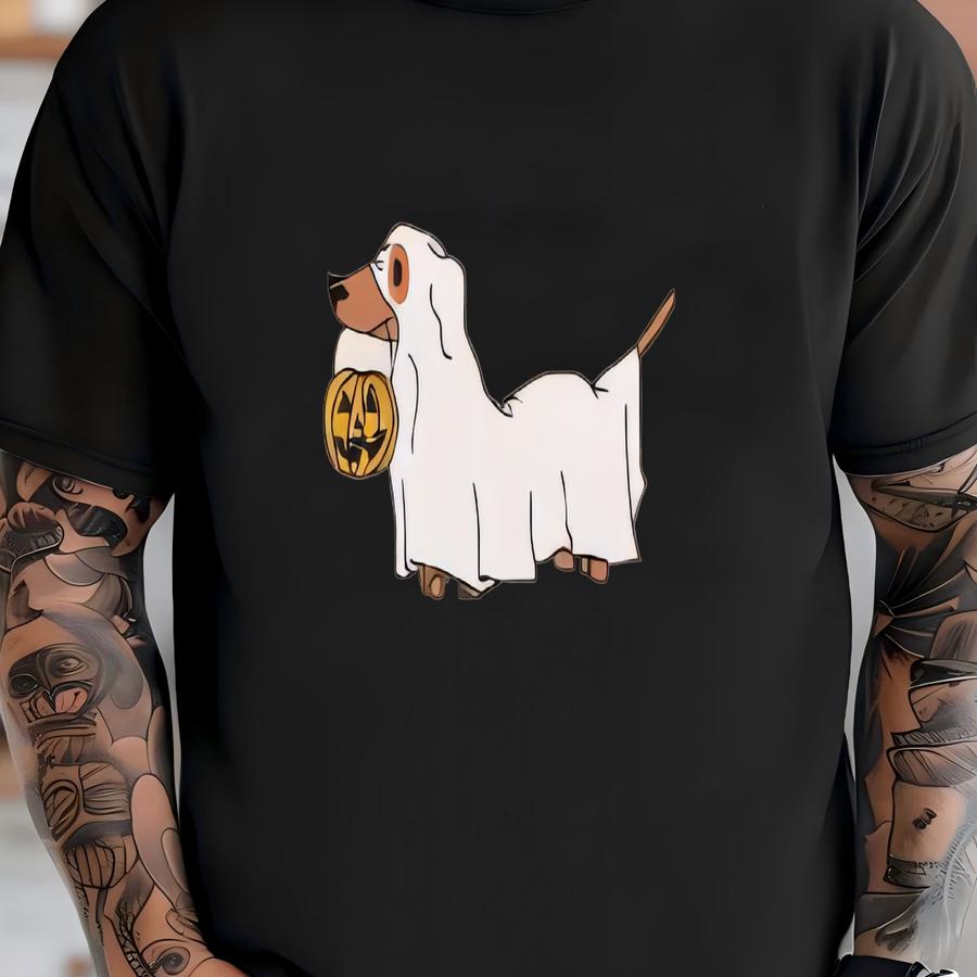 Dachshund Ghost Sweatshirt: Halloween Toddler Crewneck T-shirt