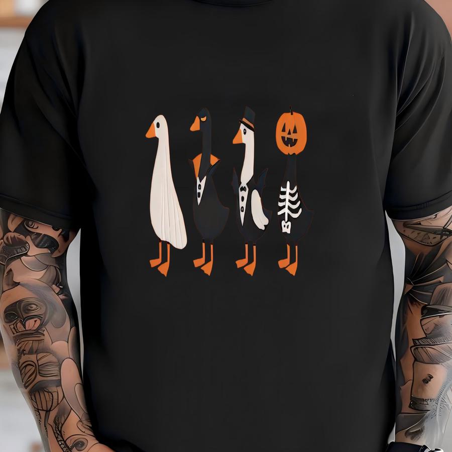 Spooky Goose Sweatshirt: Funny Halloween Crewneck T-shirt