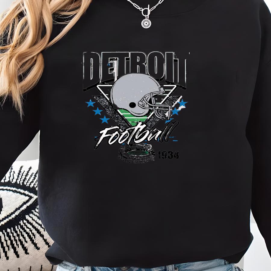 Detroit Football Vintage Sweatshirt T-shirt, Detroit Lion Football Tee, Detroit Football Shirt, Detroit Lion Sweater, Sunday Football Fvb18 Sweatshirt