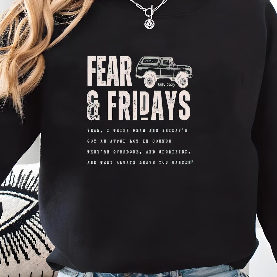 Fear Fridays Youth Tee - Red Dirt Merch, Cool Kids Shirt, Graphic T-shirt, Youth Concert Apparel, Fun Summer Outfit, Gift For Teens Sweatshirt