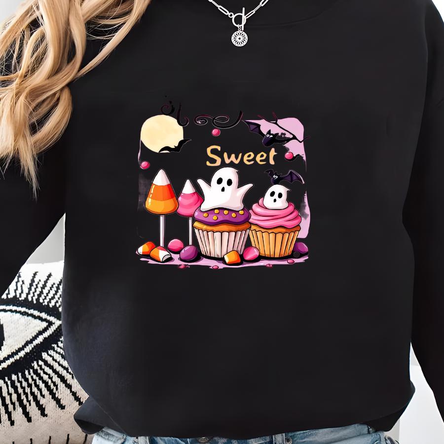 Cute Boo Crew Youth Tee For Halloween Fun, Trick-or-treat Shirt, Kids Ghost T-shirt, Spooky Outfit, Casual Halloween Wear Sweatshirt