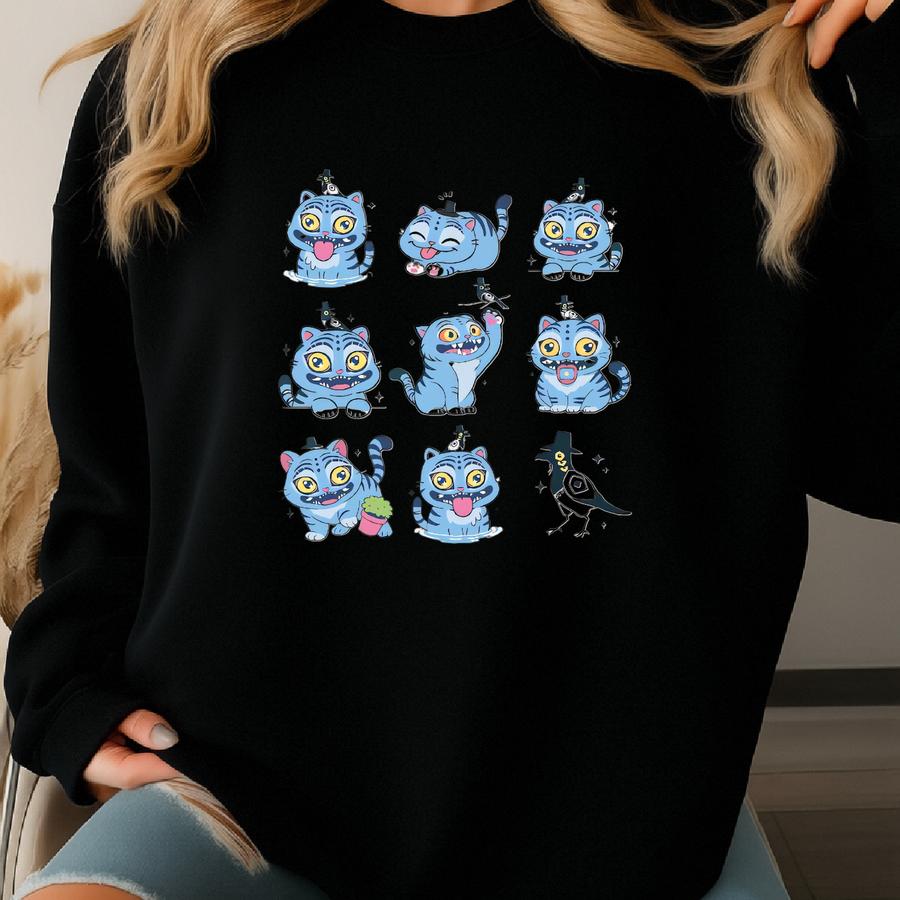 Cute Demon Hunter Tiger Comfort Shirt, Derpy The Tiger And Bird Demon Hunter Tiger Tee, Hunters Tiger Fan, Kpop Saja Boys Sweatshirt