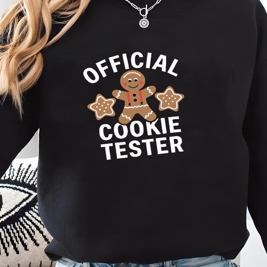 Funny Cookie Tester Christmas Apron: Holiday Baking Gift Sweatshirt