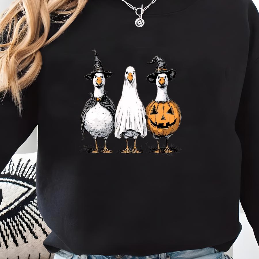 Funny Boo Ghost Goose Shirts, Halloween Goose Shirts, Autumn Season Shirts, Skeleton Goose Shirts, Pumpkin Goose Shirts, Fall Season Shirts Sweatshirt