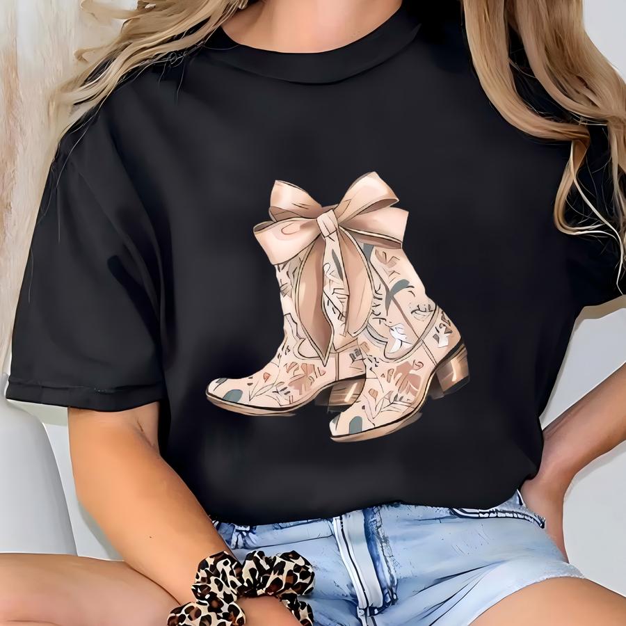 ® Hoodie, Walkin' In Faith Shirt, Jesus Shirt, Cowgirl Boots Tee, Western Faith Shirt, Christian Apparel, Religious, God Gift T-shirt