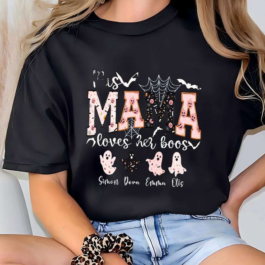 Custom Halloween Mama Shirt: Spooky Mom Tee T-shirt