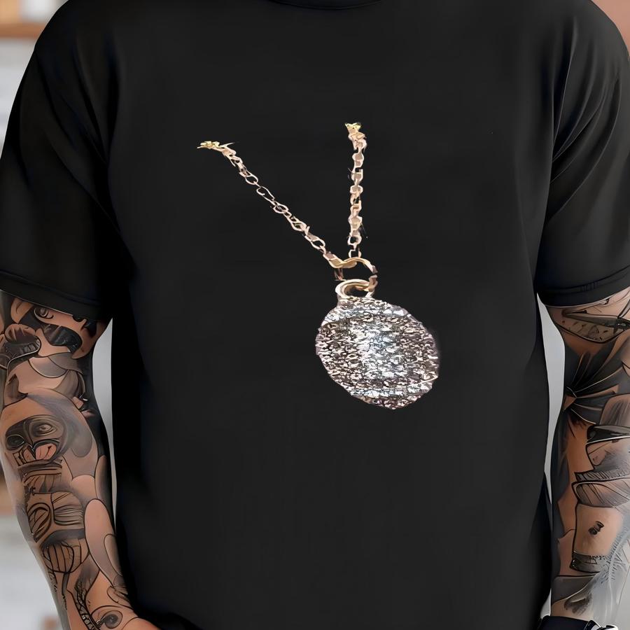 Rhinestone Football Charm Necklace Gold Gameday Game Day T-shirt