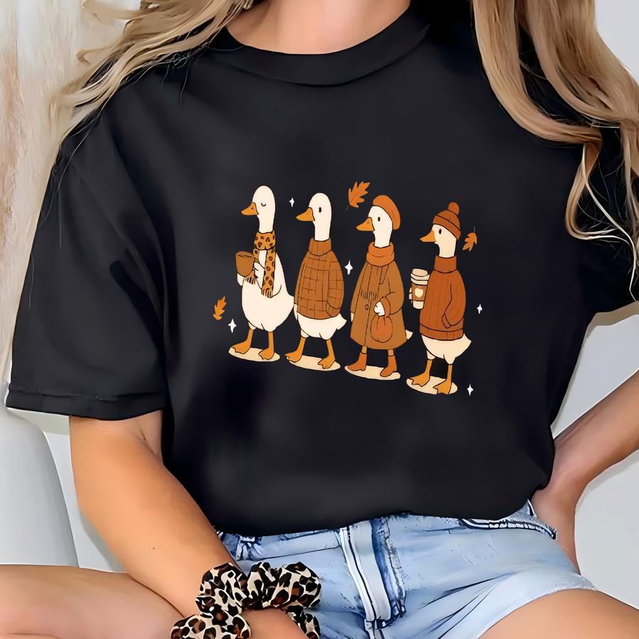 Just A Cozy Goose Crewneck Sweatshirt Fall Season Sweatshirt Cozy Season Sweatshirt Thanksgiving Sweatshirt Autumn Vibes Sweater T-shirt
