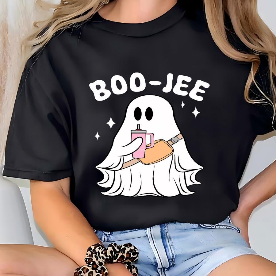 Shirt, Boojee Ghost Shirt, Halloween Ghost Tee, Ghost Coffee Shirt, Halloween Coffee, Boo Ghost Shirt, Spooky Season, Boo Jee T-shirt