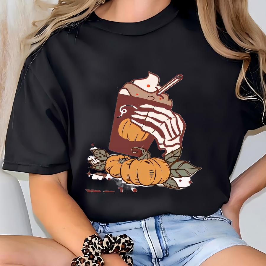 ® Pumpkin Spice Coffee Shirt, Fall Coffee Club Shirt, Cozy Autumn Tee, Pumpkin Lover Gift, Spooky Season Tee, Halloween Shirt T-shirt