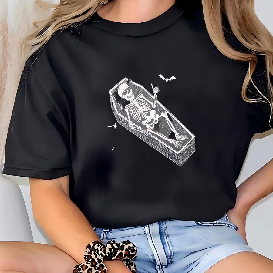 ® Never Better Skeleton Shirt, Funny Halloween Shirt, Spooky Season Unisex Tee,dark Academia, Fall Aesthetic Hoodie, Cozy Tee T-shirt