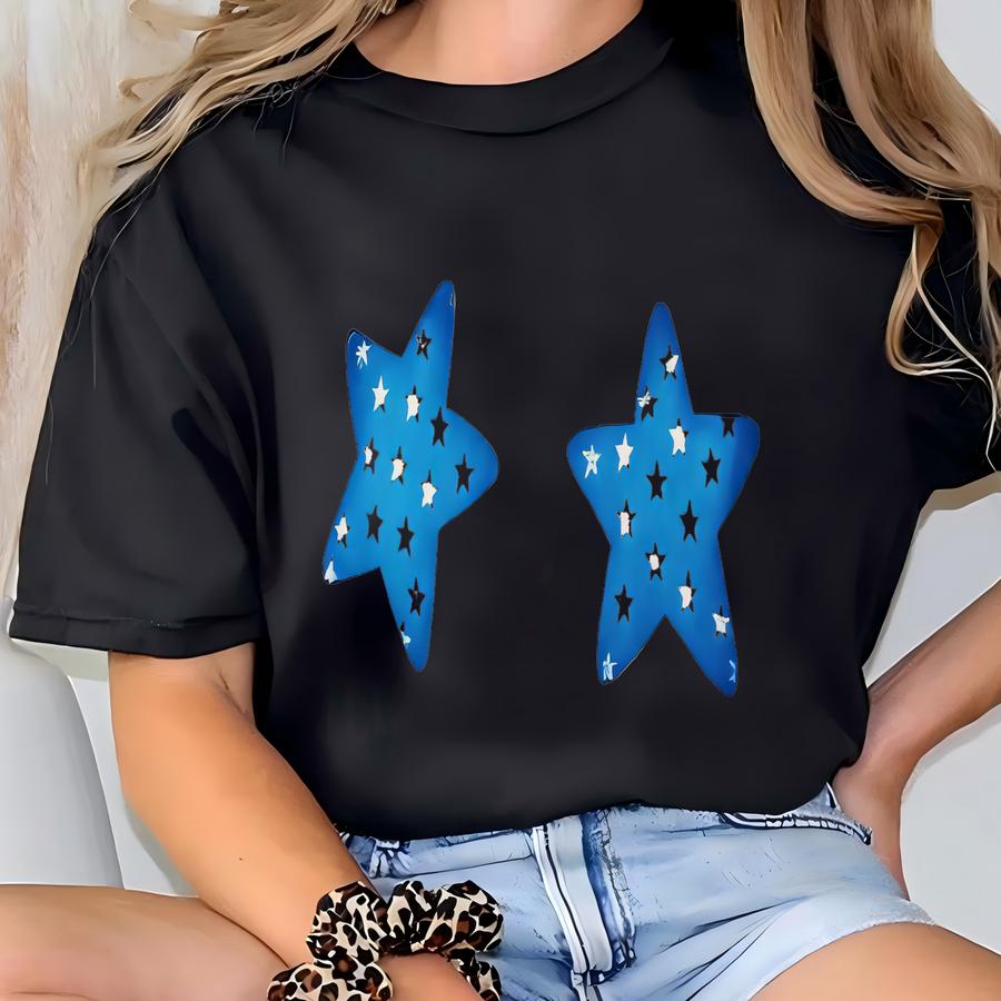 Stars Crop Top: Patriotic 4th Of July Style - Women's Summer Wear T-shirt