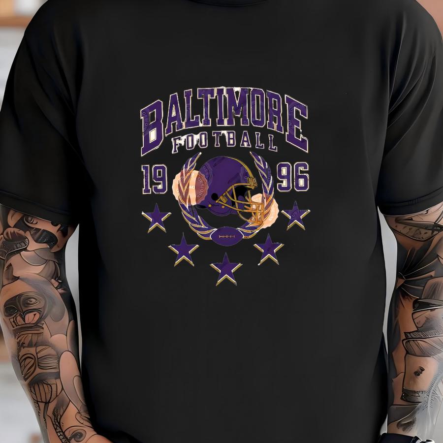 Baltimore Football Hoodie For Woman And Kids, Sports Gear, Football Game Day Apparel, Tailgate Raven Shirts, Gifts For Her T-shirt