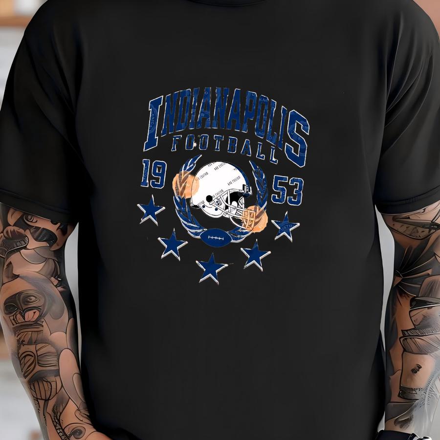 Apolis Football Crewneck Sweatshirt For Woman And Kids, Game Day Shirts, Football Sports Gear, Tailgate Clothing, Colt Graphic Apparel T-shirt