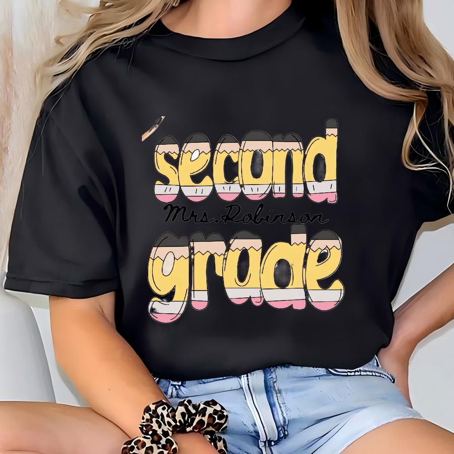Second Grade Teacher Shirt: Custom Back To School Tee T-shirt