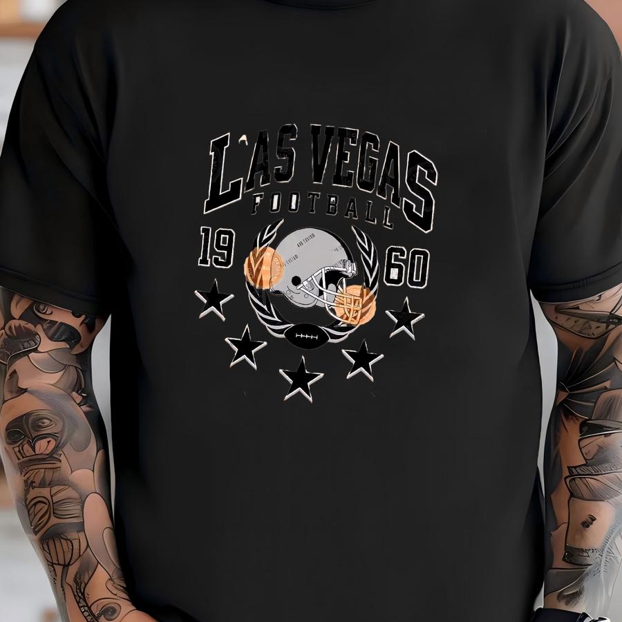 Las Vegas Football Crewneck Sweatshirt For Kids And Woman, Game Day Apparel, Football Sports Gear, Gifts For Her Top, Raider Tailgate Shirts T-shirt