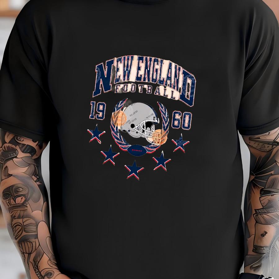 New England Football Crewneck Sweatshirt, Woman Game Day Shirt, Kids Sports Gear, Gifts For Her, Patriot Fan Sweater, Cozy Football Outfit T-shirt