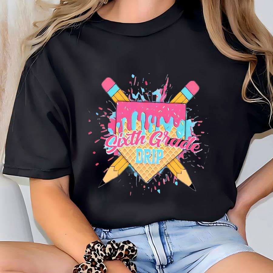 Custom Back To School Shirt, Grade Level Shirt Kids Teens, School Shirt, O Sixth Grade Shirt, 6th Grade Tshirt, 6th Grade Gift, 1st 2nd T-shirt