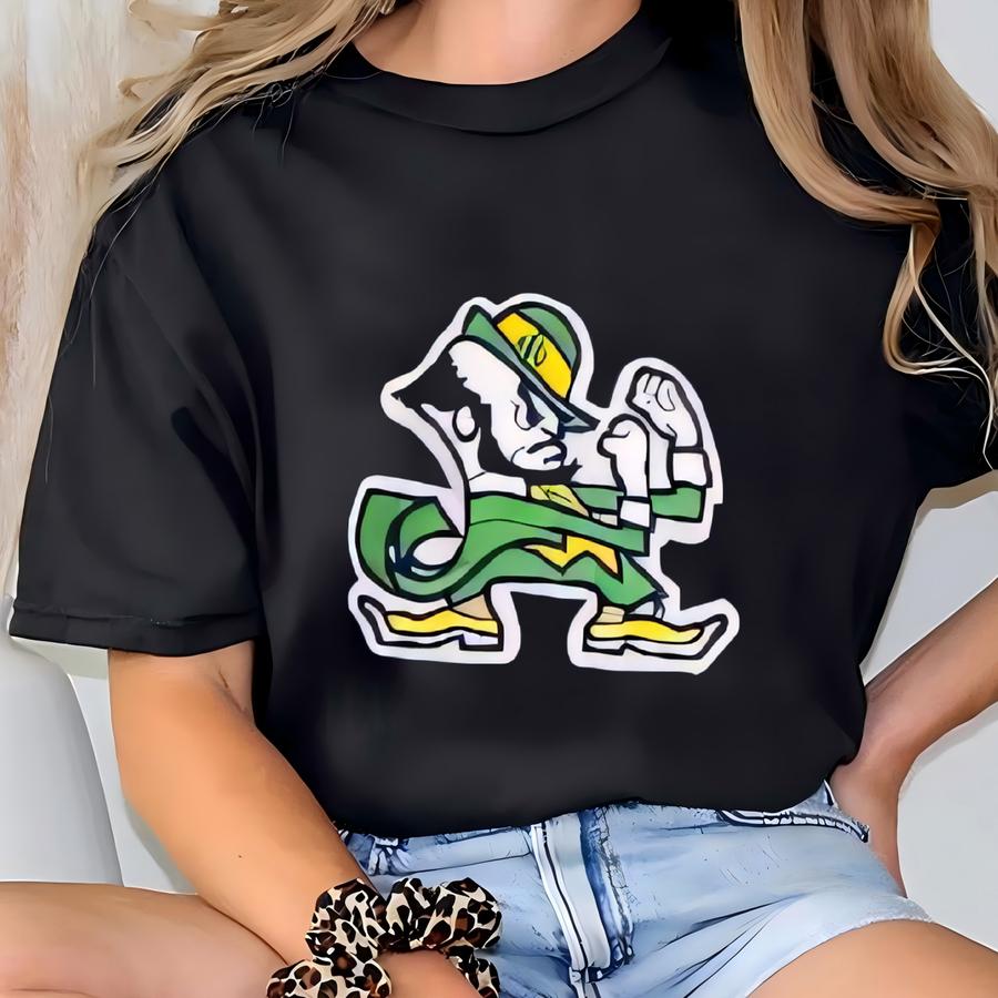 Vintage 90s Fighting Irish Varsity - University Of - Ncaa - Y Logo - Blue, Grey Color - Men’s L T-shirt