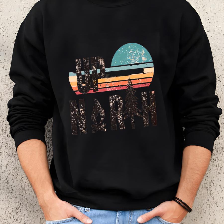 Up North Sweatshirt, Lake Sweatshirt, Cabin Sweatshirt, Camping Sweater, Sweatshirt, Minnesota Lake Sweatshirt, Vacation Shirt Sweatshirt