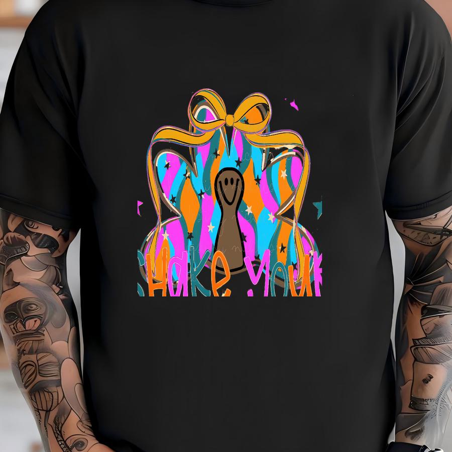 Shake Your Tail Feathers Png, Fall Png, Thanksgiving Png, Coquette Png, Png Turkey Day, Halloween Png, Thankful, Boo, Glitter Png T-shirt