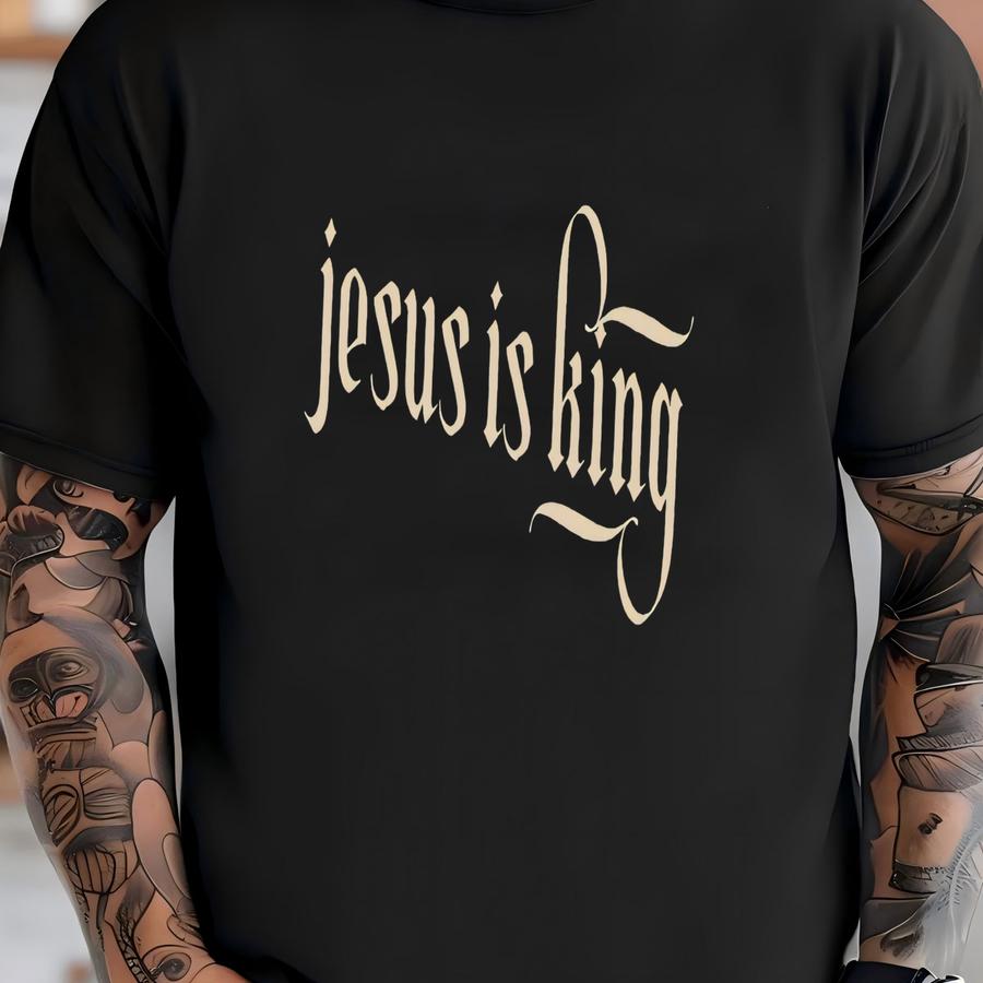 Christ Is King, Jesus Is King Shirt, He Is Risen, Faith Cross, Spiritual, Be The Light Son Of The King, Catholic T-shirt