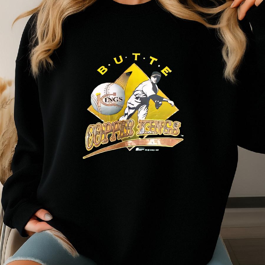 90s Butte Copper Kings Crewneck Sweatshirt Print Logo Green Color Men’s Xl Sweatshirt