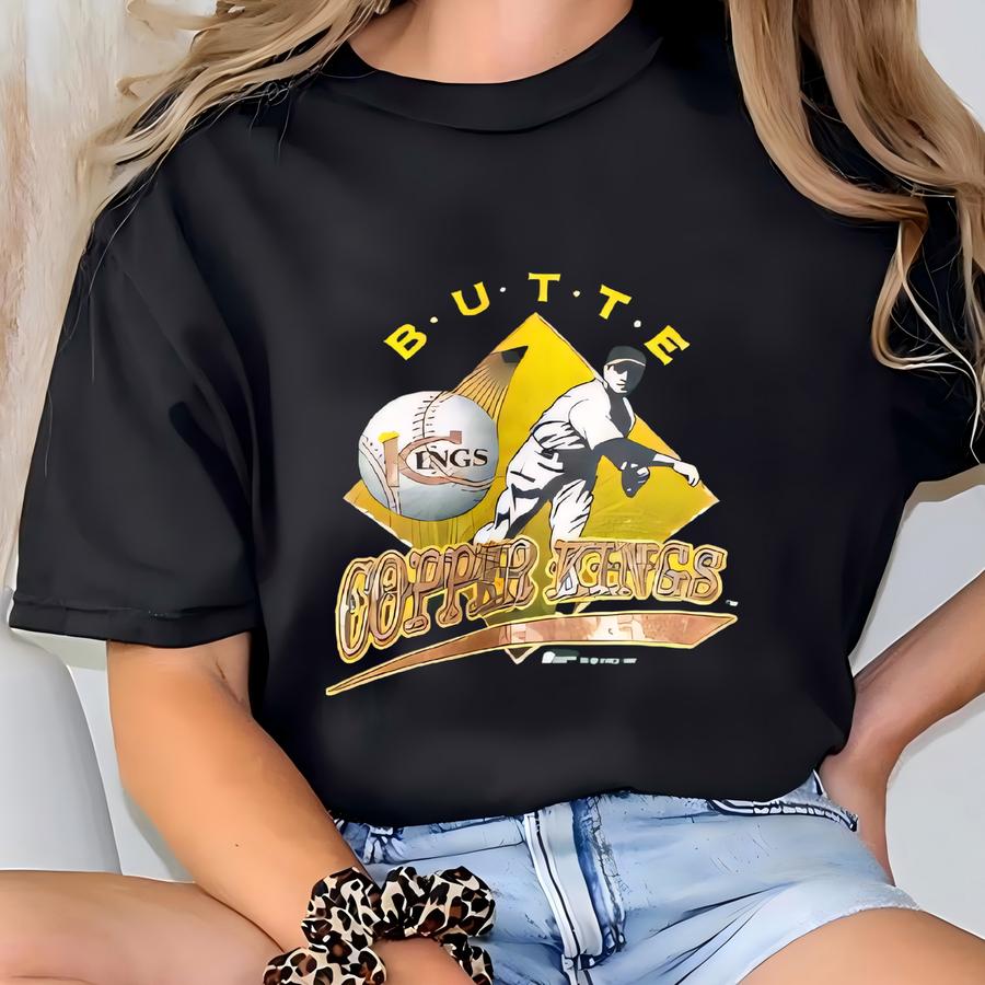 90s Butte Copper Kings Crewneck Sweatshirt Print Logo Green Color Men’s Xl T-shirt