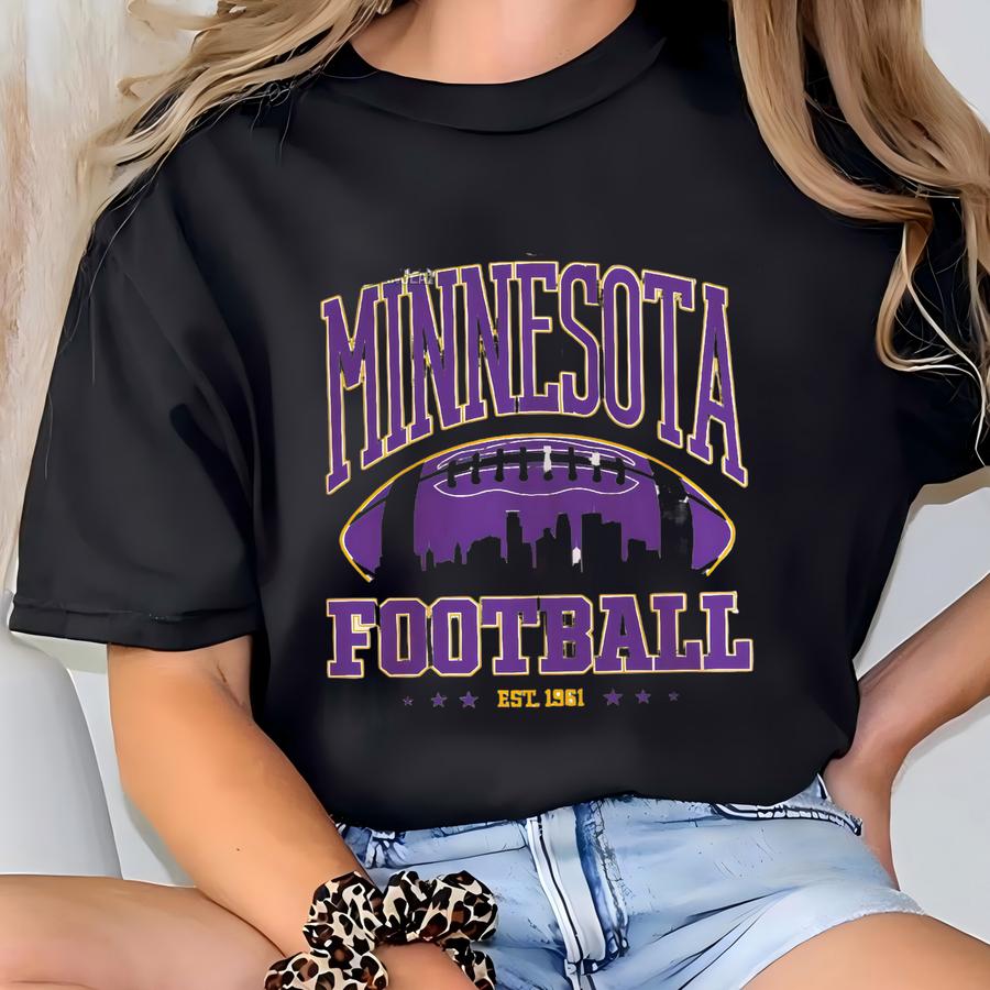 Minnesota Football Vintage Style Shirt, Vintage Vikings Hoodie, Vintage Minnesota Hoodie, Retro Minnesota Fan Gift Fcy19 T-shirt