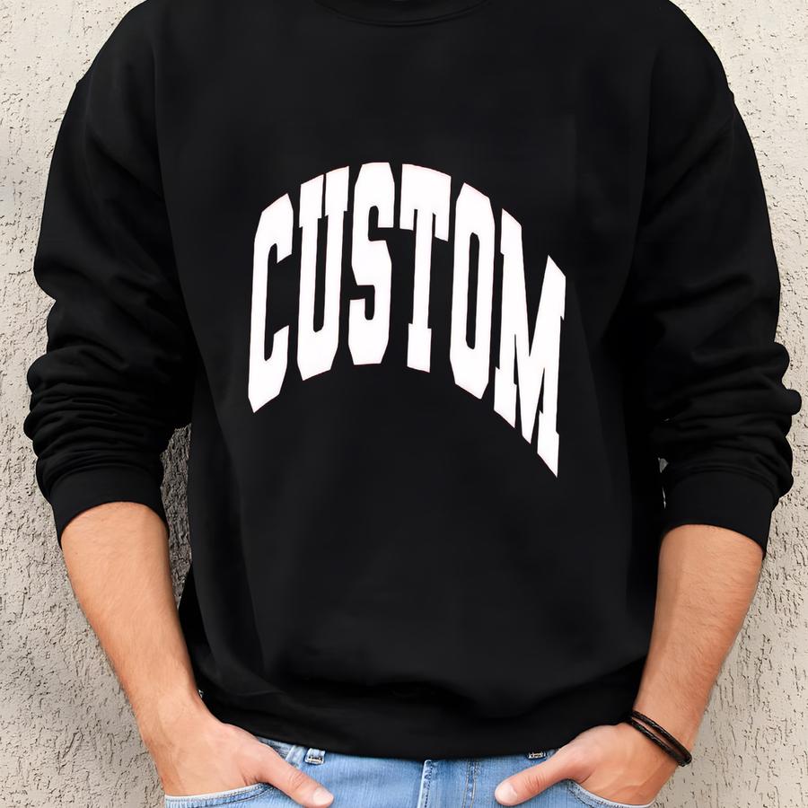 Custom Varsity Striped Crewneck: Vintage Lightweight College Sweatshirt - Teamwear Sweatshirt