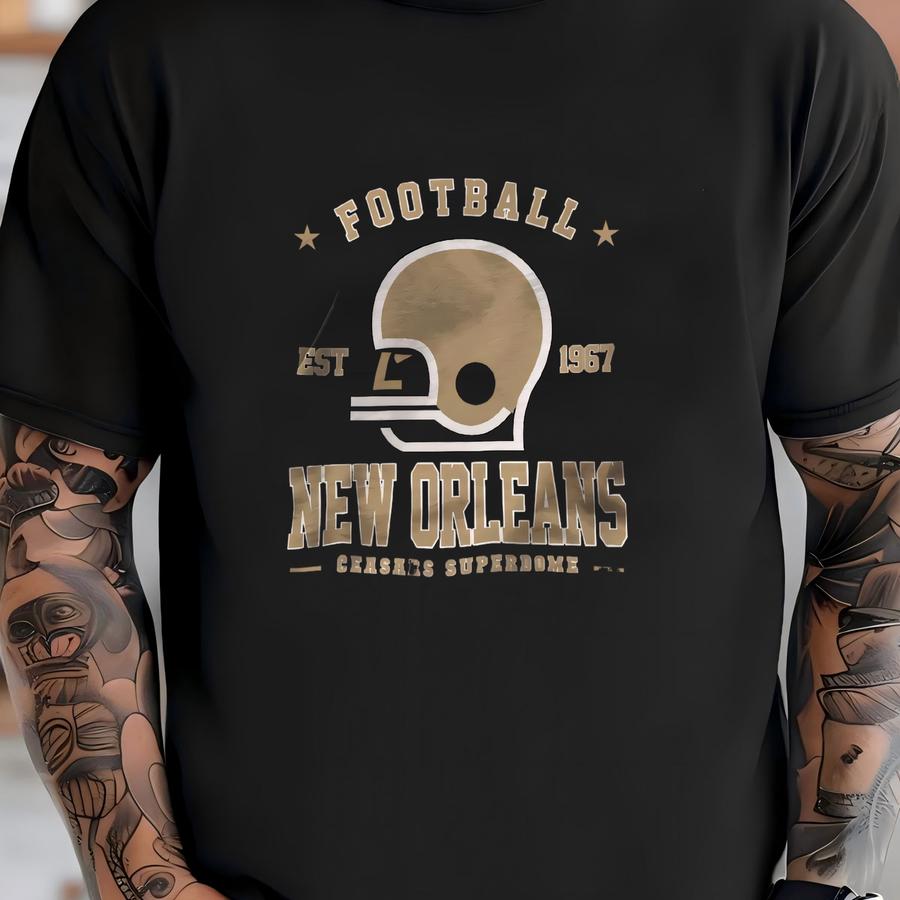 Vintage New Orleans 1967 Hoodie Football Unisex Adult , Youth Tee, Sweatshirt T-shirt