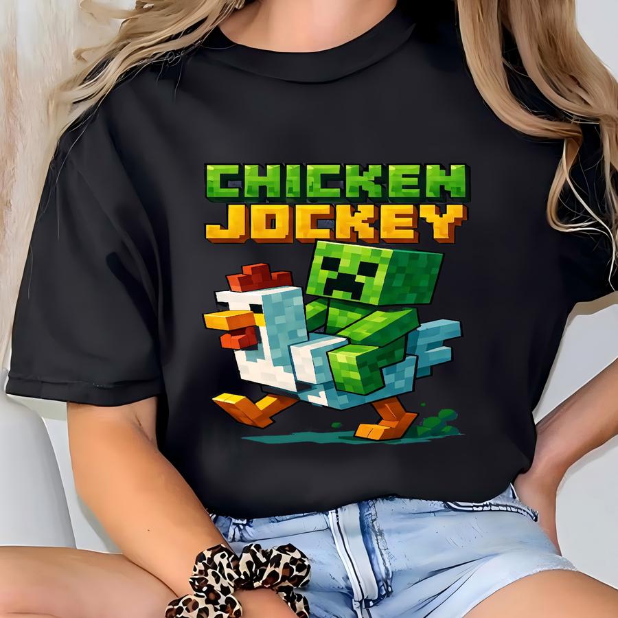 Chicken Jockey Shirt, Chicken Jockey, Video Game Shirt, Funny Gamer Shirt, Gamer Gift Shirt T-shirt