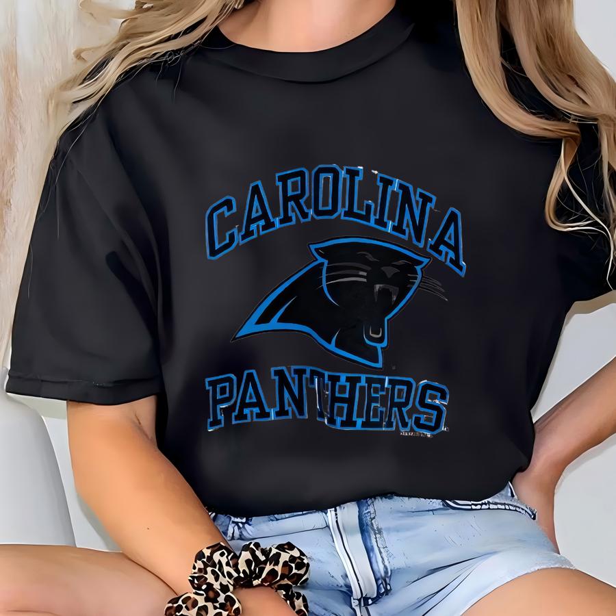 90s Carolina ‘panthers’ Crewneck Sweatshirt Print Logo Grey Color Men’s M T-shirt