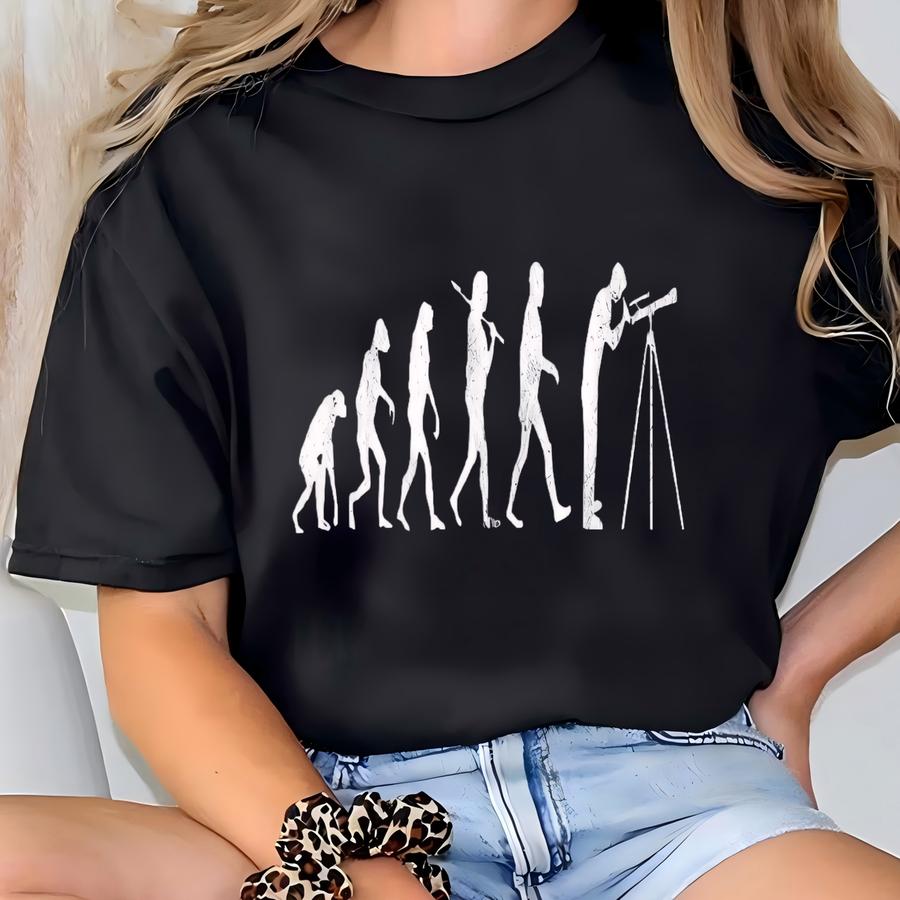 Funny Astronomy Evolution Hoodie: Telescope Gift T-shirt