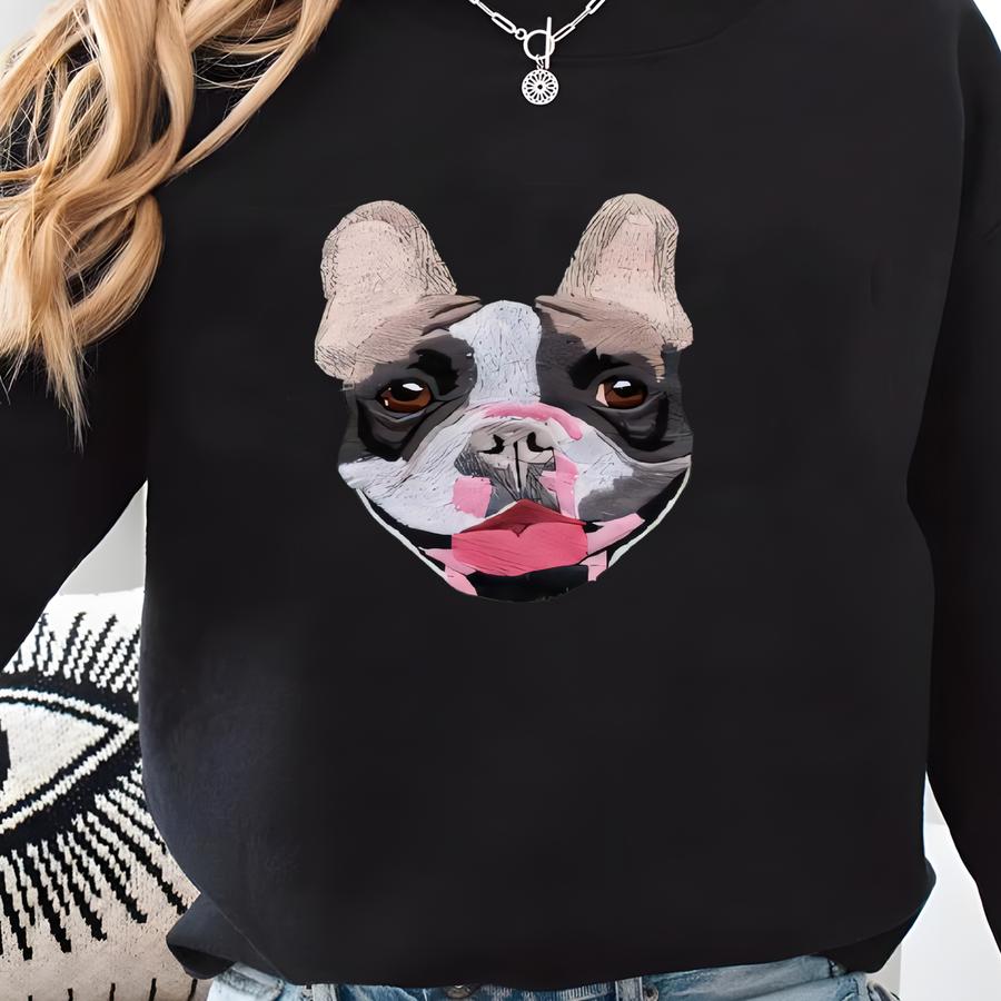 Dog Portrait Quarter Zip Sweatshirt: Personalized Pet Memorial Sweatshirt