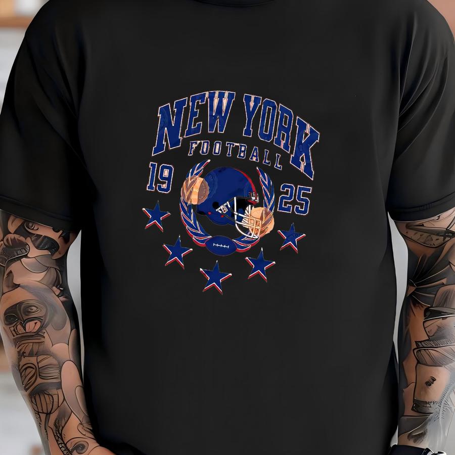 New York Football Crewneck Sweatshirt For Woman And Kids, Ladies Game Day Apparel, Teen Sports Gear, Gifts For Her, Vintage Giant Shirts T-shirt